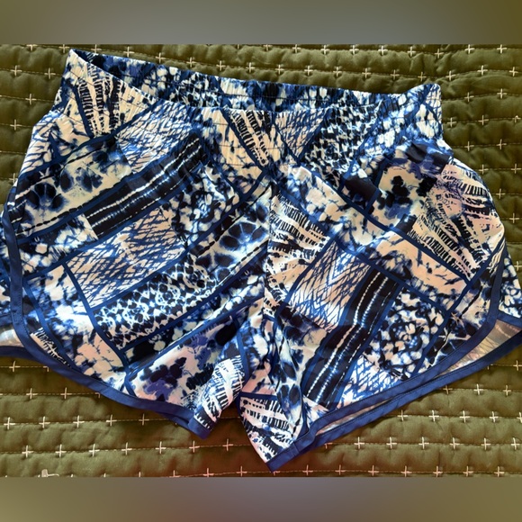 Danskin Now Pants - Blue & White Danskin Now Athletic Shorts, Women's Small